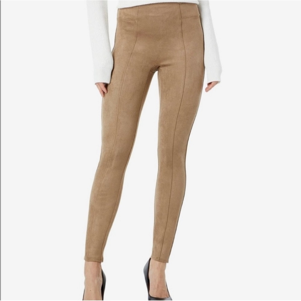 Spanx Faux Suede leggings in taupe‎ Size Medium
